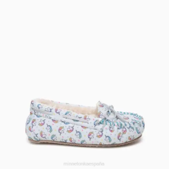 Minnetonka España | Minnetonka moc unicornio 4PZP510 estampado de unicornio azul niños
