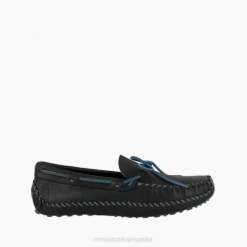 Minnetonka España | Minnetonka p.w. moc de conducción 4PZP381 negro/azul acero hombres