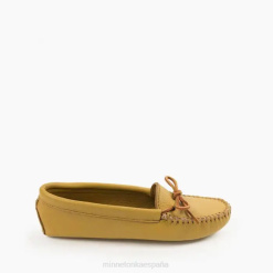 Minnetonka España | Minnetonka suela blanda doble de piel de venado 4PZP66 natural mujer
