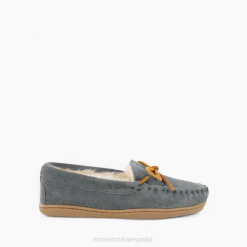 Minnetonka Zapatos | Minnetonka Moc con suela dura de piel de oveja 4PZP221 gris mujer