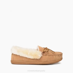 Minnetonka Zapatos | Minnetonka mocasín con cuello camp 4PZP269 canela mujer